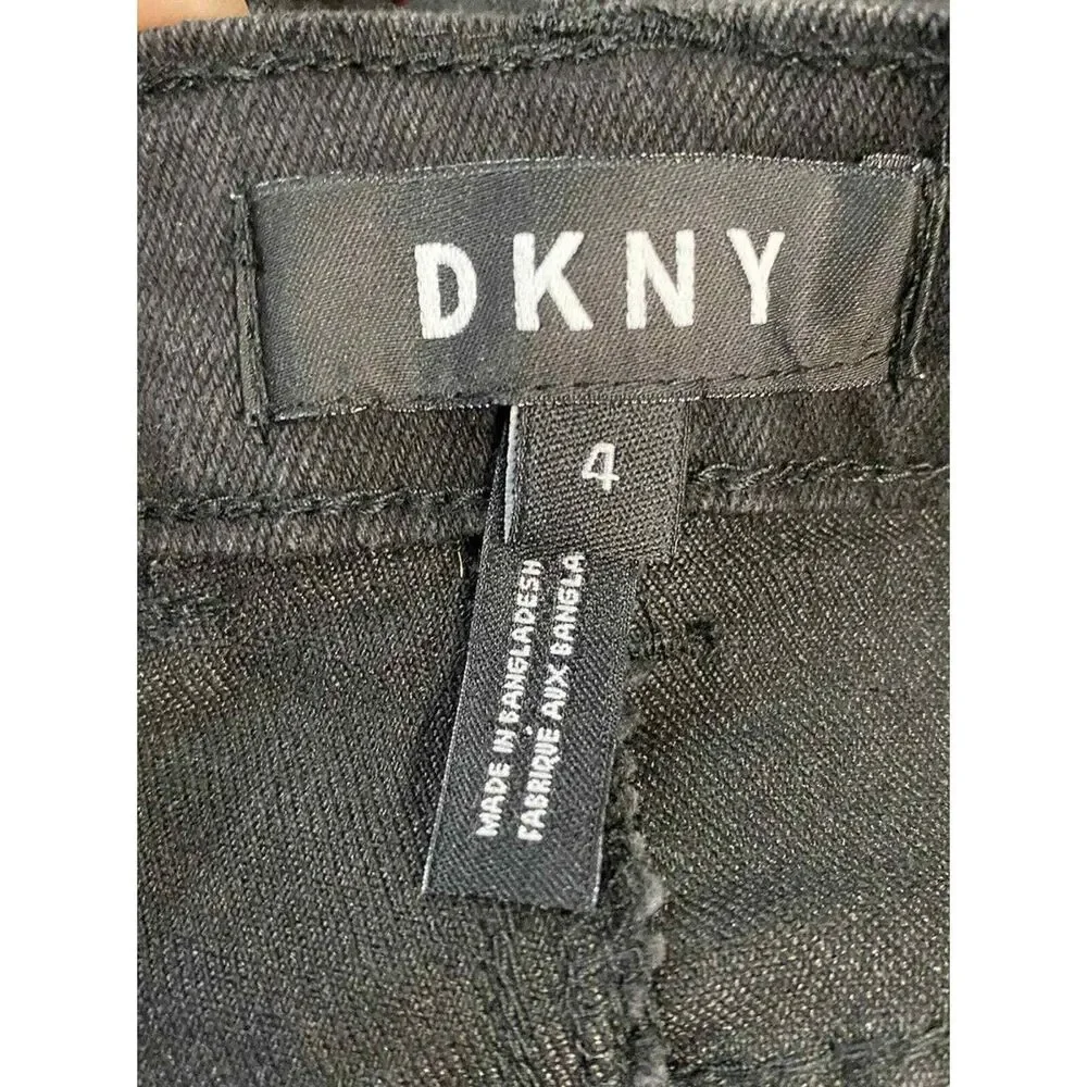 Kids DKNY Black Jeans Size 4 Skinny Stretch little boys